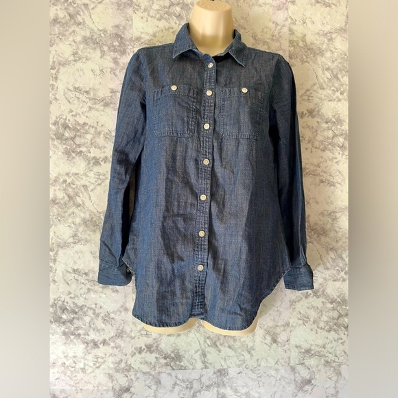 The Softened Jean Shirt by Loft Size Small - Picture 1 of 8